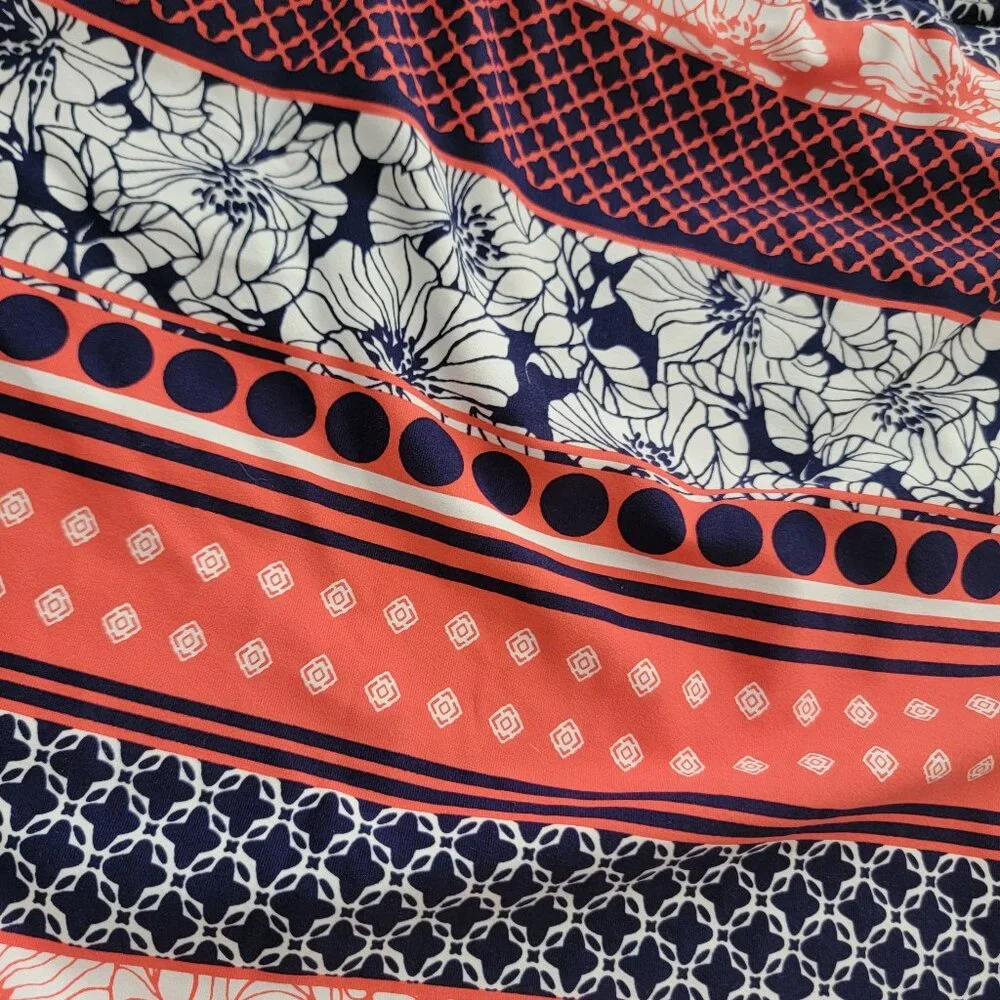 Captiva Coral and Navy Print Tankini Bathing Suit - Picture 15 of 16